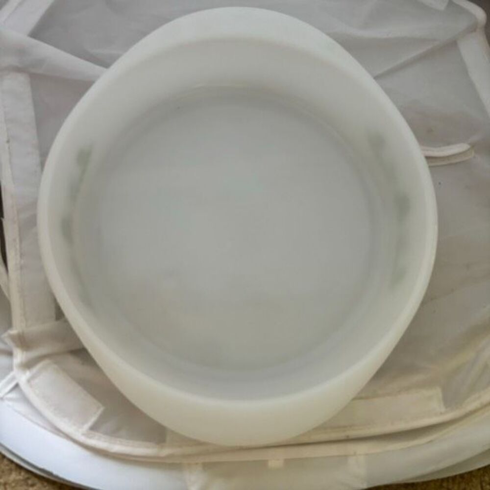 Glasbake Green Daisy J2423 9” Milk Glass Pie Plate 1970’s - Picture 5 of 6